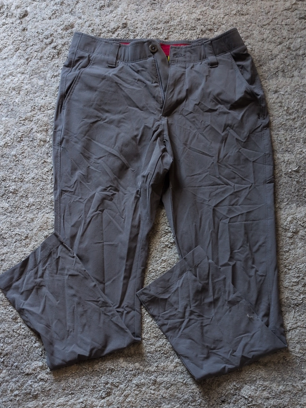 Under Armour Men's Gray Chino-Style Performance Pants